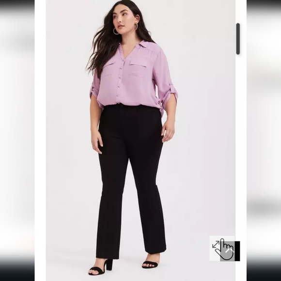 Torrid | Black Studio by Torrid Ponte Trousers Sz 16S - Picture 2 of 7
